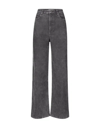 Samsoe & Samsoe Trouseralone Sashelly 15792 Asphalt In Black