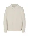 Samsoe & Samsoe Samse Samse Long Sleeve Polo Shirt In Neutral
