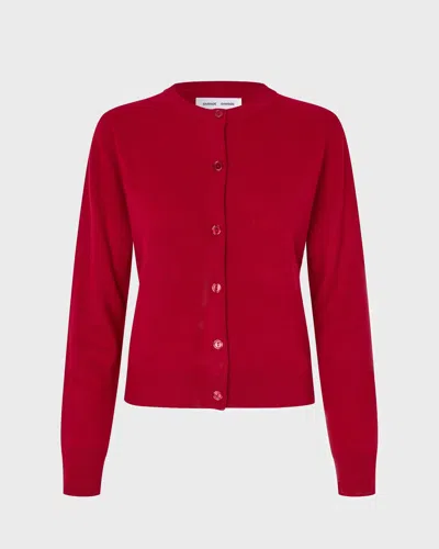 Samsoe & Samsoe Samsøe Samsøe Saboston Cardigan 6304 In Dark Red