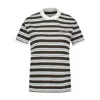 Samsoe & Samsoe Womens Turkish Coffee St. Sacamina Striped Cotton-jersey T-shirt In Black