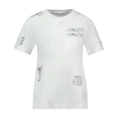 SAMSOE & SAMSOE SAMSØE SAMSØE SACAMINO SS 11725 T-SHIRT -  - COTTON - WHITE