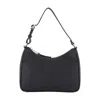 Samsoe & Samsoe Structured Leather Shoulder Purse In Black