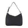 Samsoe & Samsoe Structured Leather Shoulder Purse In Black