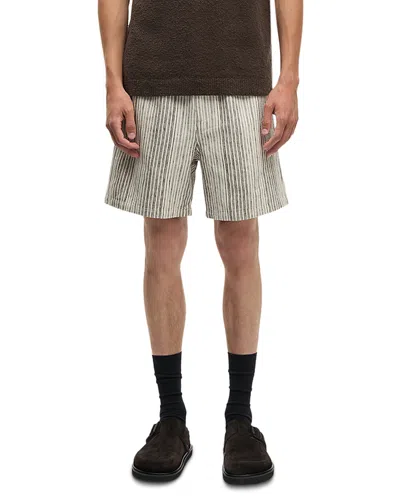 Samsoe & Samsoe Samse Samse Sajabari 6.5 Stripe Fly Shorts In Brown