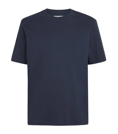 Samsoe & Samsoe Samsøe Samsøe Sajesper Logo T-shirt In Blue