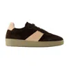 Samsoe & Samsoe Sanoa Suede Panel Sneakers In Brown