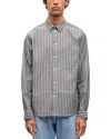 Samsoe & Samsoe Samse Samse Saryan Button Front Shirt In Gray