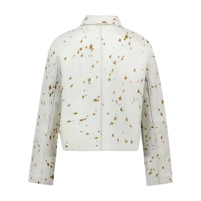 Samsoe & Samsoe Samsøe Samsøe Speckled Cowhide Jacket In Neutral