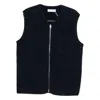 Samsoe & Samsoe Sahannes Zip-front Pocket Vest In Black