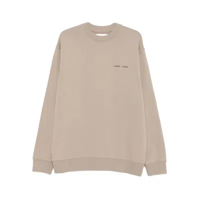Samsoe & Samsoe Crew-neck Logo Sweatshirt In Green
