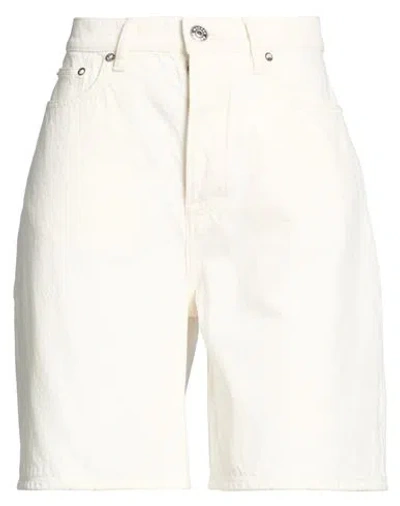 Samsoe & Samsoe Samsøe Φ Samsøe Woman Denim Shorts White Size 29 Organic Cotton