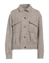 Samsoe & Samsoe Samsøe Φ Samsøe Woman Jacket Sand Size M Cotton, Polyester, Viscose In Beige
