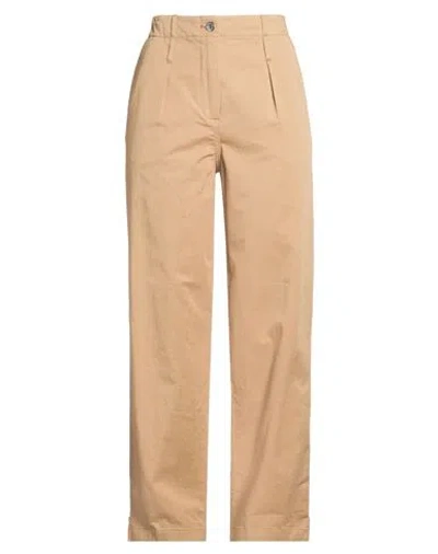 Samsoe & Samsoe Samsøe Φ Samsøe Woman Pants Sand Size M Organic Cotton, Linen, Elastane