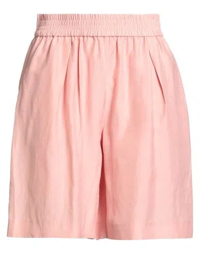 Samsoe & Samsoe Samsøe Φ Samsøe Woman Shorts & Bermuda Shorts Salmon Pink Size S Viscose, Linen, Ecovero Viscose