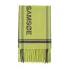 Samsoe & Samsoe Samsøe Samsøe Wool Striped Scarf In Green