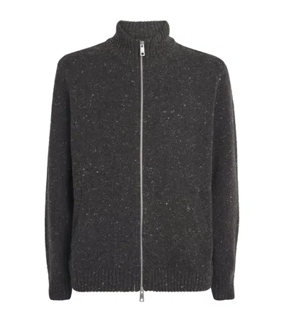 Samsoe & Samsoe Samsøe Samsøe Wool-blend Sanate Zip-up Cardigan In Gray