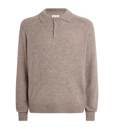Samsoe & Samsoe Samsøe Samsøe Yak Safrans Polo Sweater In Brown