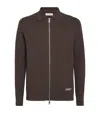 Samsoe & Samsoe Samsøe Samsøe Zip-up Samatt Polo Sweater In Brown