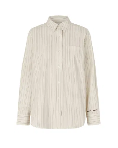 Samsoe & Samsoe Samsoe Samsoe Elegant Organic Cotton Shirt For Women - P26 In Neutral