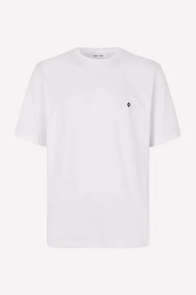 Samsoe & Samsoe Samsoe Samsoe Embroidered Logo T-shirt In White