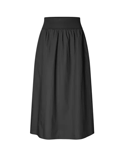 Samsoe & Samsoe Samsoe Samsoe Organic Cotton Mini Skirt For Women - Ss26 In Black