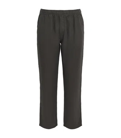 Samsoe & Samsoe Samsoe Samsoe Organic Cotton-blend Jabari Straight Trousers In Green