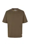 Samsoe & Samsoe T-shirt Col Rond En Coton In Brown