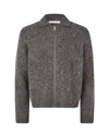 Samsoe & Samsoe Samsoe Samsoe Zip-front Alpaca-blend Cardigan In Gray