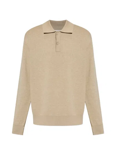 Samsoe & Samsoe Sanino Long-sleeves Polo Shirt In Neutral
