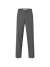Samsoe & Samsoe Sanoah Straight-leg Tailored Trousers In Gray