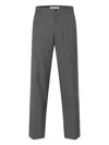 Samsoe & Samsoe Sanoah Straight-leg Tailored Trousers In Gray