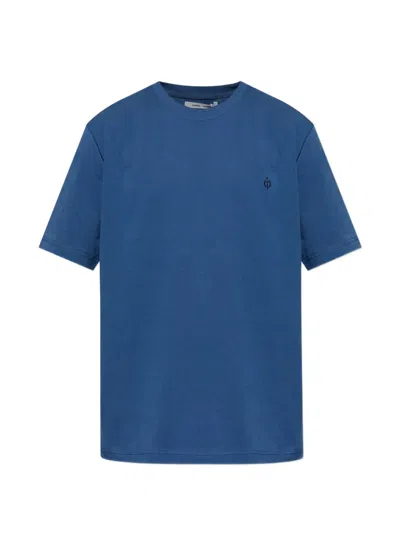Samsoe & Samsoe Saotto Embroidered T-shirt In Blue