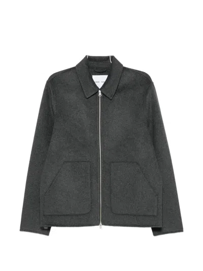 Samsoe & Samsoe Sapaulo Zip-up Jacket In Gray