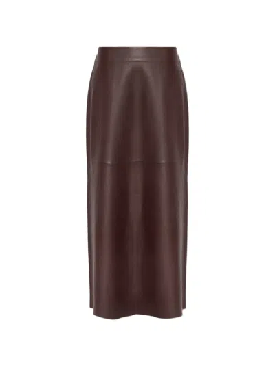 Samsoe & Samsoe Sapia Paneled Skirt In Brown