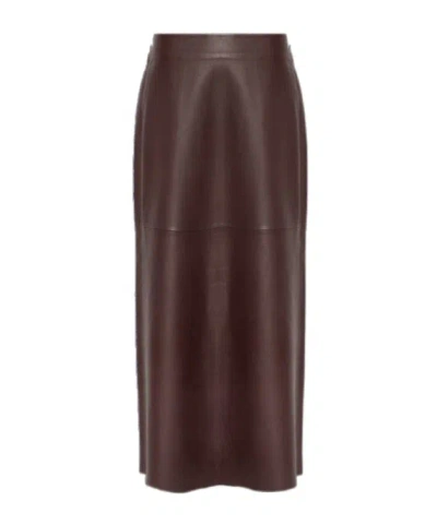 Samsoe & Samsoe Sapia Paneled Skirt In Brown