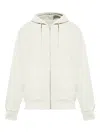 Samsoe & Samsoe Zip-up Hooded Sweatshirt In Neutral