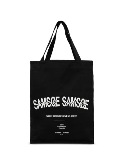 Samsoe & Samsoe Saprint Tote Bag Mit Reissverschluss In Black