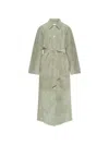 Samsoe & Samsoe Sarae Belted Suede Coat In Brown