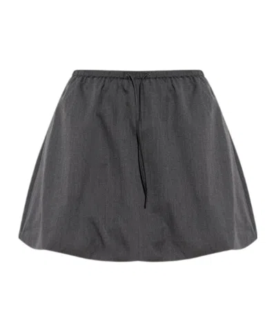 Samsoe & Samsoe Saroko Drawstring Skirt In Gray
