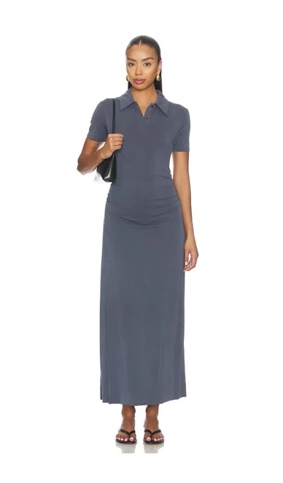 Samsoe & Samsoe Sasun Polo Dress In Gray