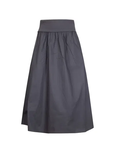 Samsoe & Samsoe Sathea Flared Skirt In Gray
