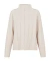 Samsoe & Samsoe Satilly Turtleneck Openwork-design Sweater In Neutral