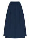 Samsoe & Samsoe Satina Pleated Skirt In Blue