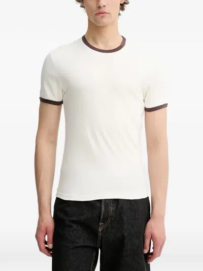 Samsoe & Samsoe Satod Contrast-trim T-shirt In White