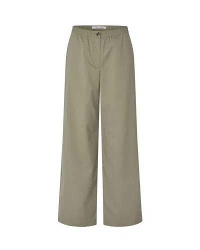 Samsoe & Samsoe Satova Overland Trek Melange Pants In Gray