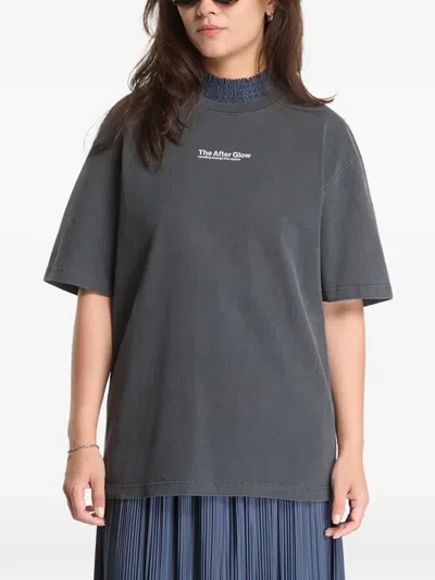 Samsoe & Samsoe Sauni Graphic-print T-shirt In Gray