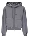 Samsoe & Samsoe Sava Zip-front Hoodie In Gray