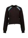 Samsoe & Samsoe Savala Logo-knit Bomber Jacket In Brown