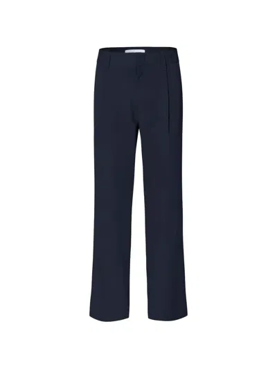 Samsoe & Samsoe Savalentin Pleated Trousers In 블루