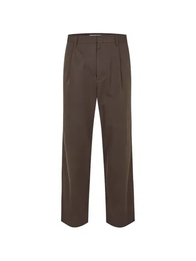 Samsoe & Samsoe Savalentin X Pleated Trousers In 브라운